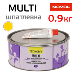 Шпатлевка Novol Asia MULTI (0,9кг) многофункциональная (мягкая, цвет желтый)