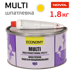 Шпатлевка Novol Asia MULTI (1,8кг) многофункциональная (мягкая, цвет желтый)